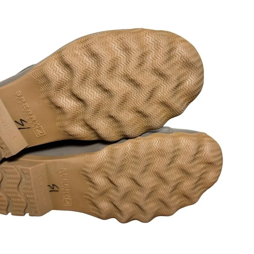 Sperry Tan and Gray Rain Boots size 9.5